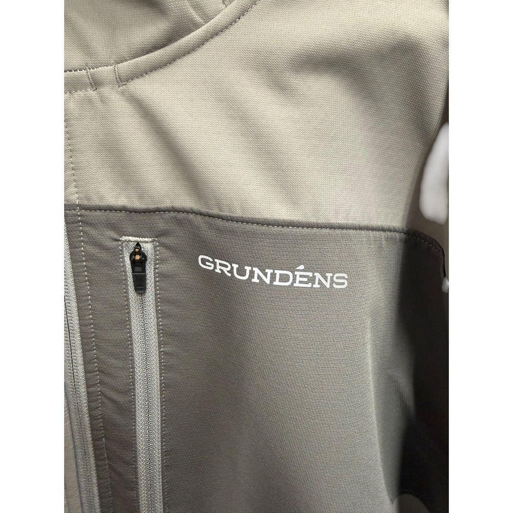 Grundens Full Zip Hooded Jacket Mens 2XL Grey Fleece Lined Soft Shell 119496 - Picture 7 of 16